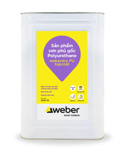 Sơn phủ PU 2 thành phần weberdry PU topcoat Grey - partB 2L