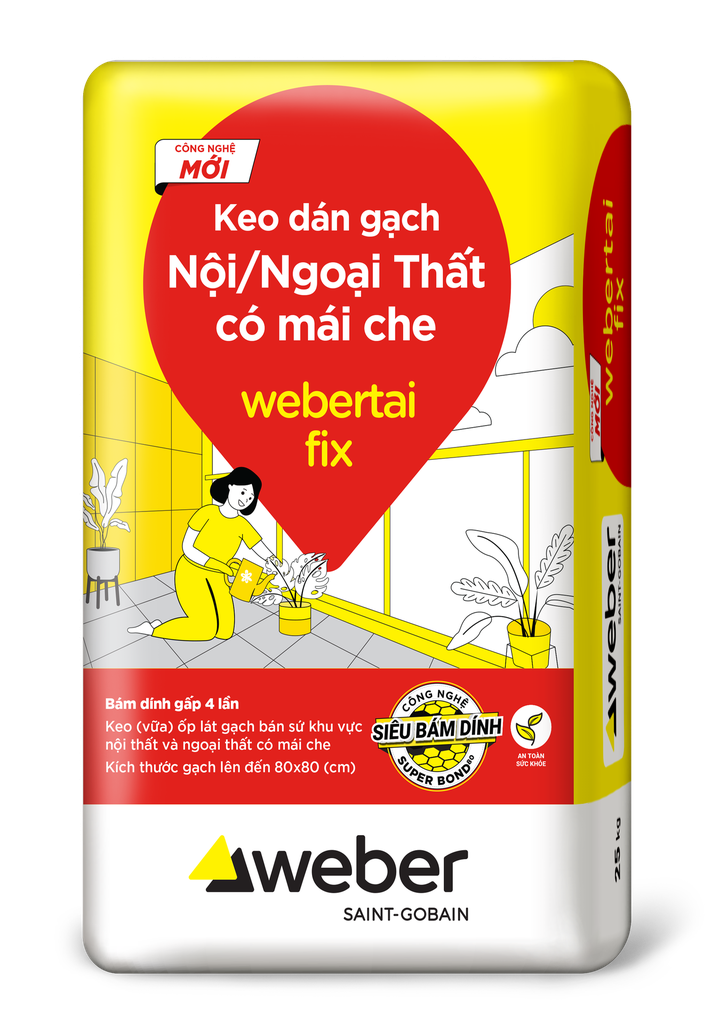 Keo dán gạch Siêu Bám Dính webertai fix
