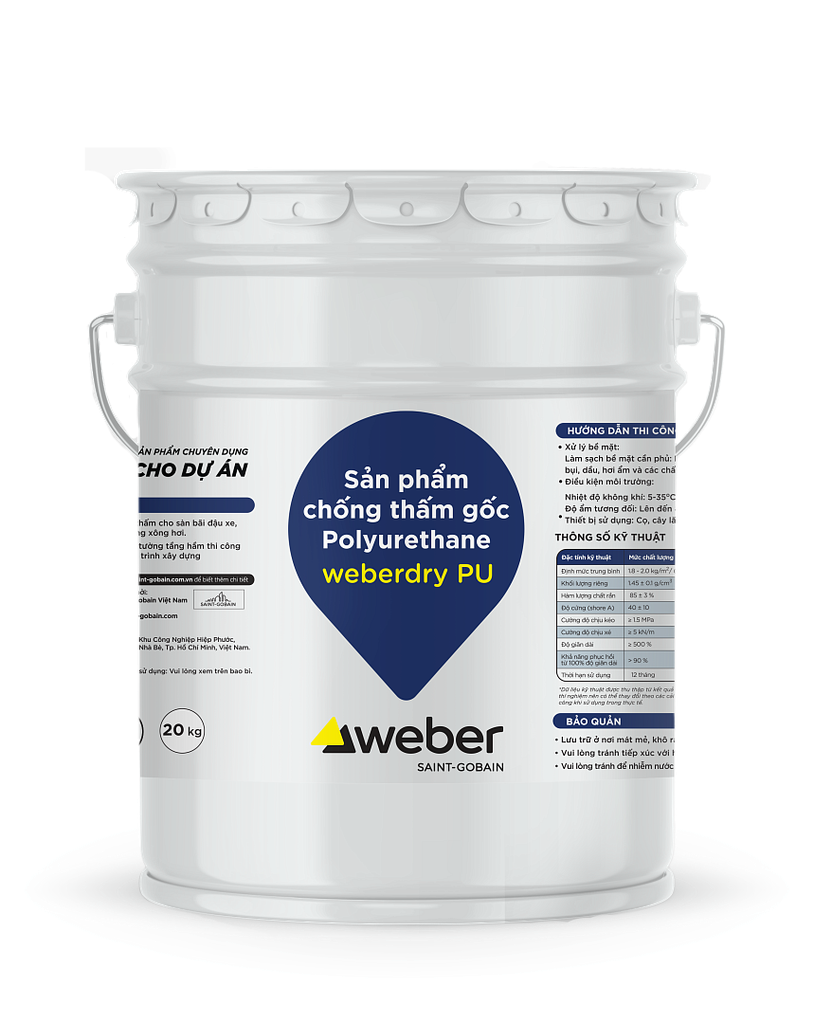 Sản phẩm chống thấm gốc Polyurethane Weberdry PU