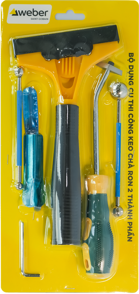 Bộ dụng cụ thi công keo chà ron 2 thành phần Weber