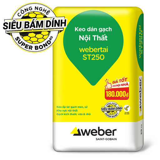 Keo dán gạch Siêu Bám Dính webertai ST250
